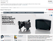 Tablet Screenshot of bosch-motorsport.com